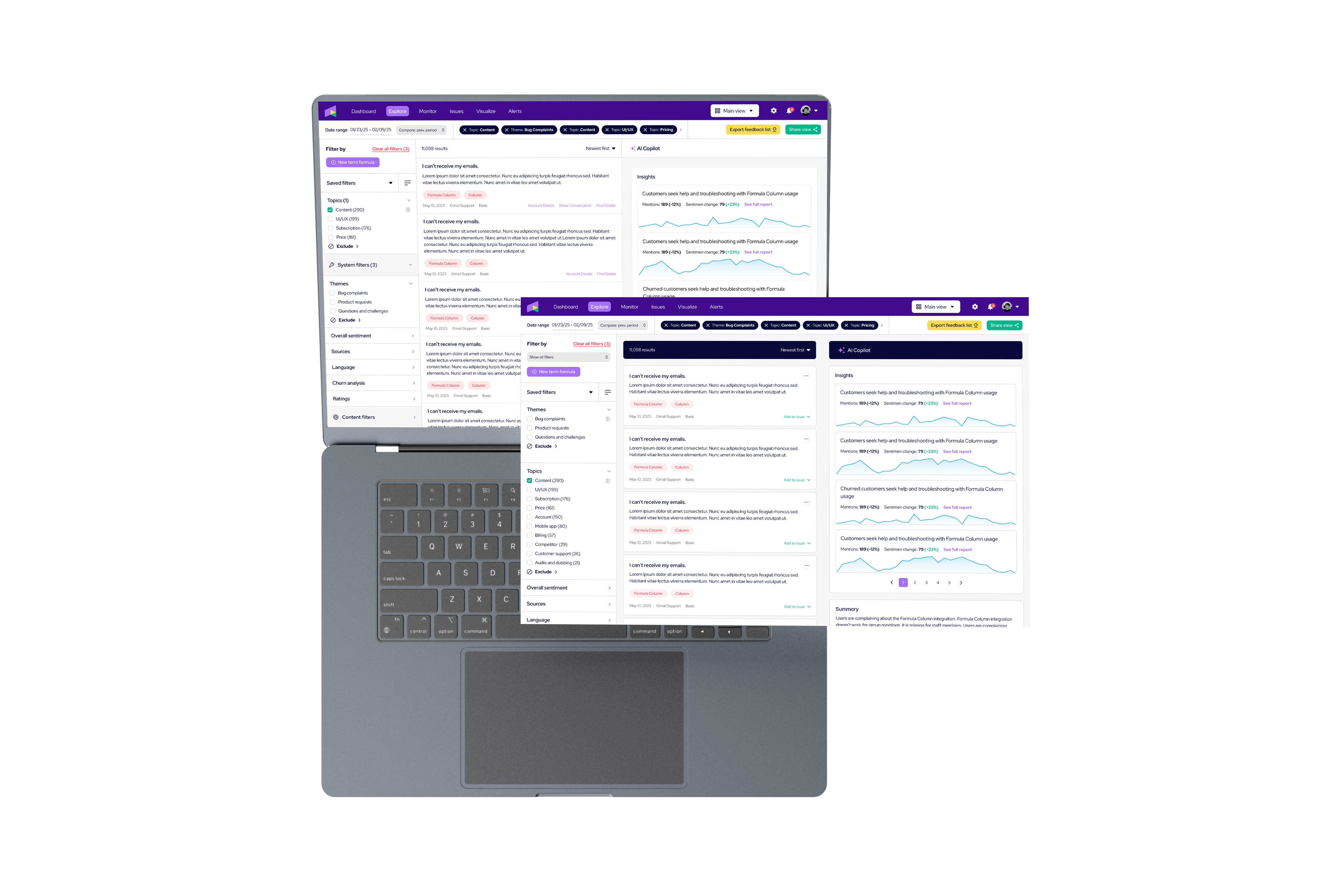 Filters Revamp design mockup